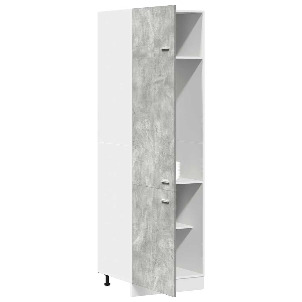Refrigerator Cabinet Lyon Concrete Grey 60x57x207 cm Engineered Wood
